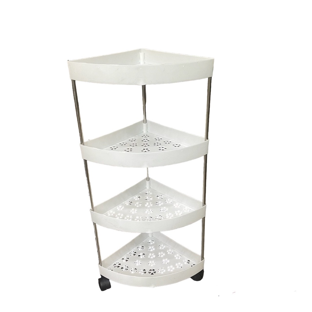 Kệ đựng đồ đa năng 4 tầng có bánh xe