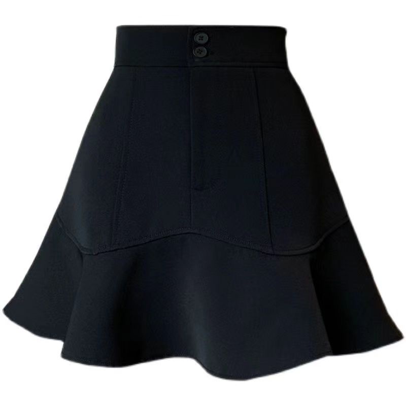 Jiashucheng Váy Đuôi Cá Ngắn Lưng Cao Diềm Xếp Nếp Phong Cách Mới Thời Trang Mùa Hè Dành Cho Học Sinh