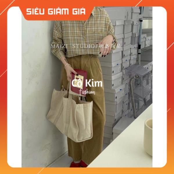 Áo sơmi kẻ dài tay hàng qc cực xinh TH-Fashion90
