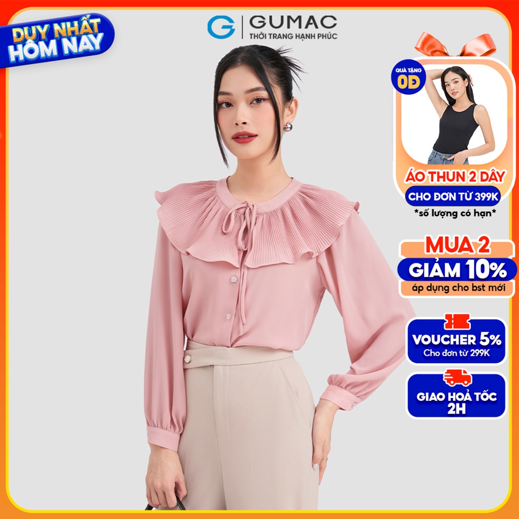 Áo bèo cổ dập ly GUMAC AD03061