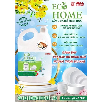 RỬA CHÉN ECOHOME 1,6KG