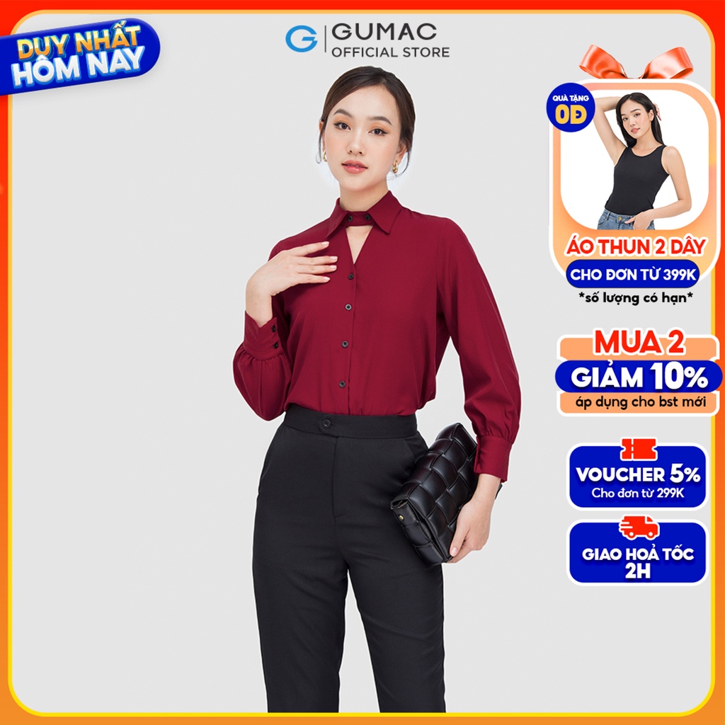 Áo sơ mi tay phồng AC05067 thời trang GUMAC