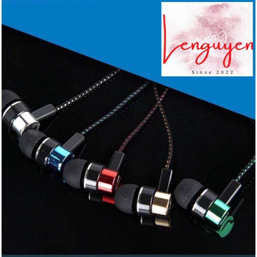Tai Nghe In Ear Super Bass dây dù Chống Rối