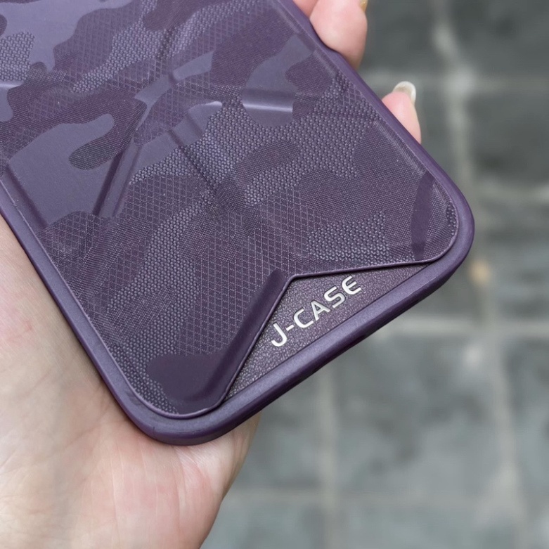 CHÍNH HÃNG  Ốp lưng  J-Case lưng da hạ tiết ZanZi kiêm giá đỡ ring chống iphone 11 12 13 14 PRO MAX