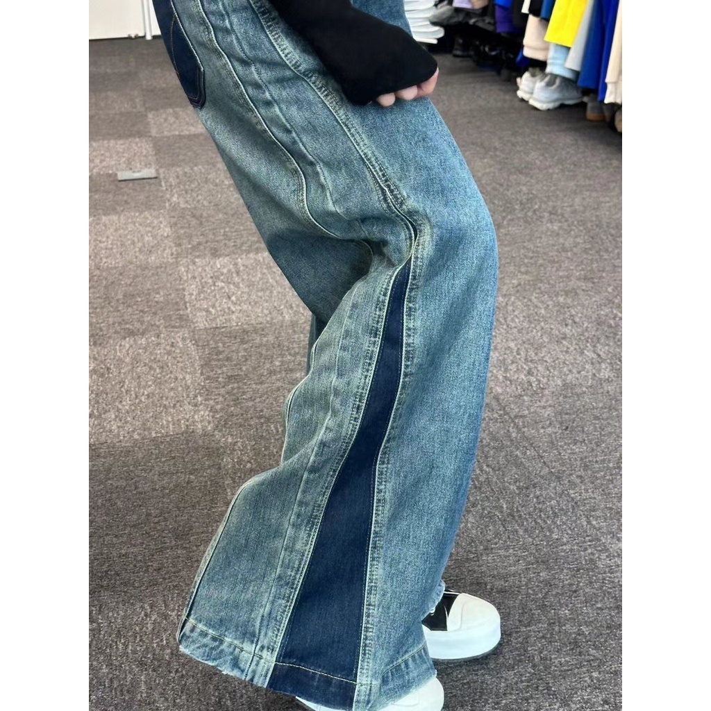 Jiashucheng Quần Jean Ống Rộng Lưng Cao Thời Trang Xuân Thu 2023 Mới Cho Nữ