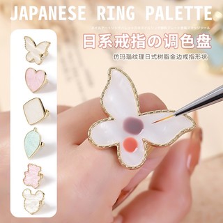 nhẫn pha màu móng , nhẫn đeo pha sơn móng tay