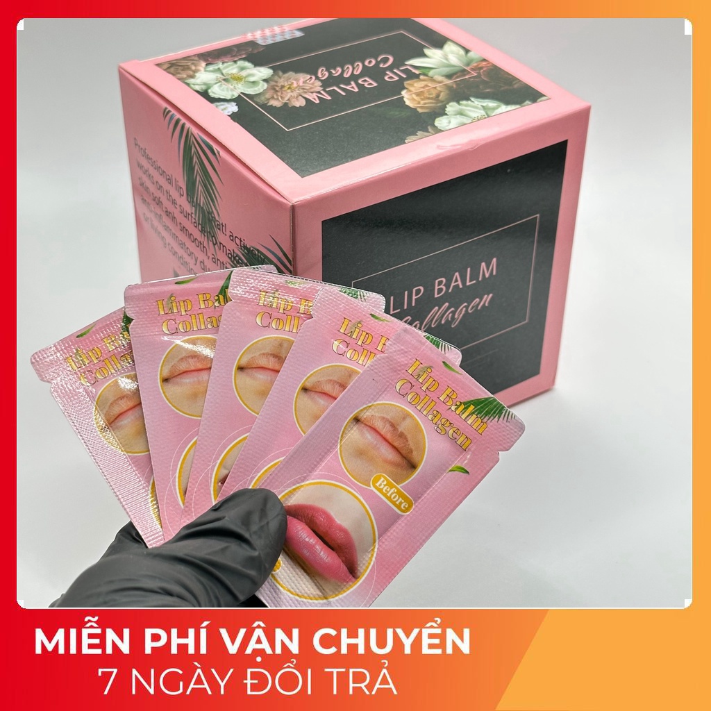 Dưỡng Môi,Mày Lipbam Colagen Dạng Gói Dùng Sau Xăm