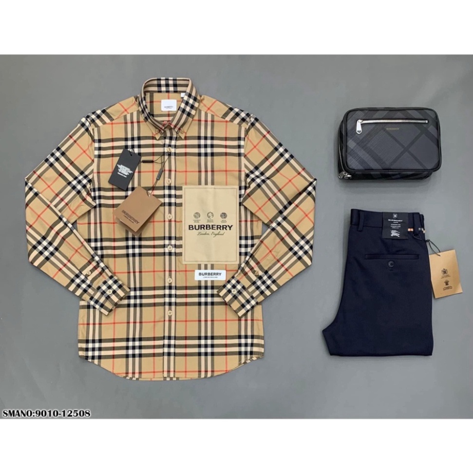 few dd Áo sơmi unisex nam nữ BBR kẻ caro nâu mặc đôi cực chất hàng may kĩ, vật tư vải thông thoáng đ ferw | BigBuy360 - bigbuy360.vn