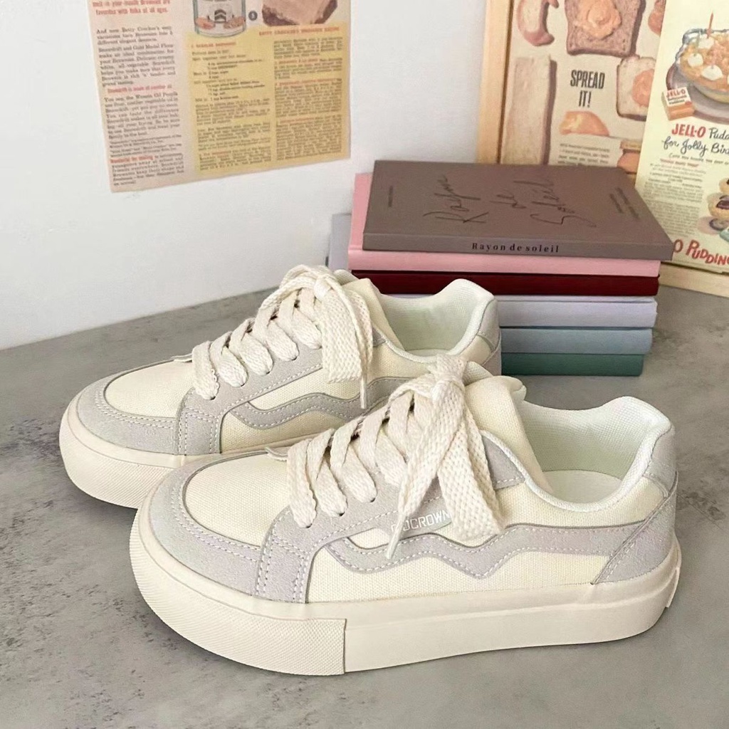 Giày Thể Thao Vải Bạt Phong Cách Hàn Quốc Thời Trang Xuân Hè Dành Cho Nữ