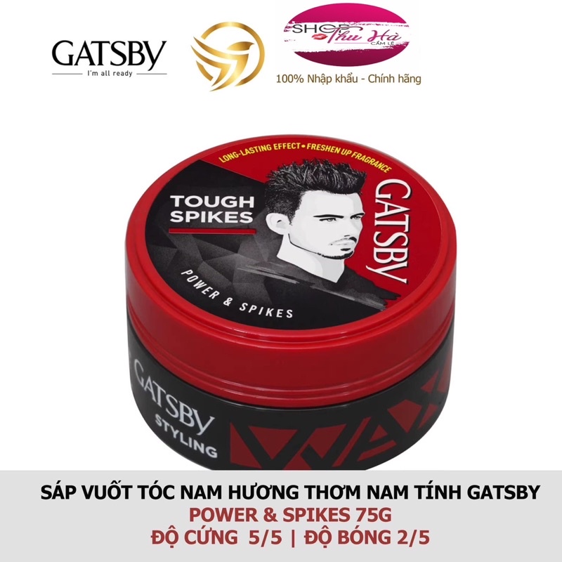 Sáp vuốt tóc nam Gatsby Hair Styling Wax 75g