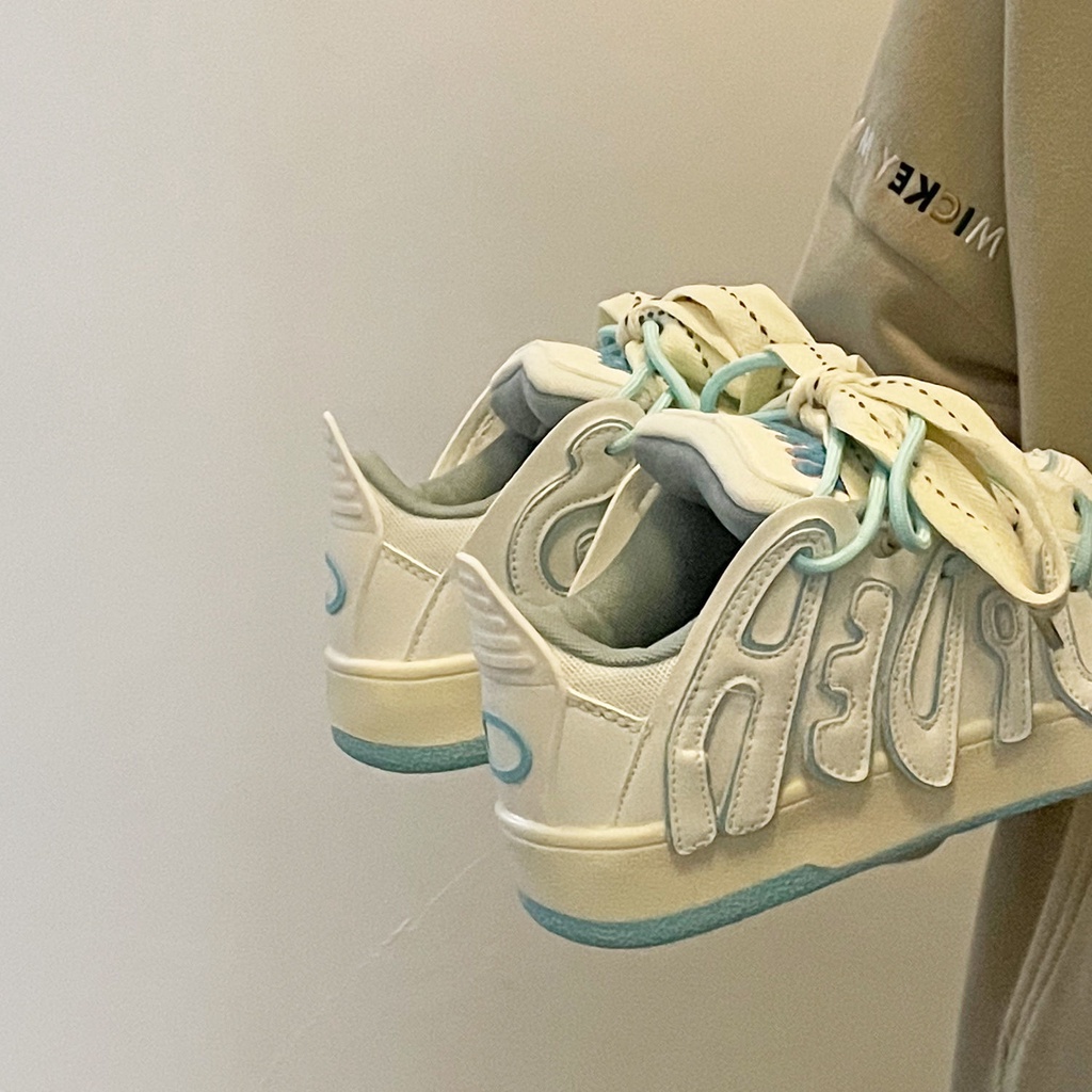 Giày Thể Thao Cột Dây Gọn Nhẹ Thoáng Khí Chống Trượt Thời Trang Xuân Hè