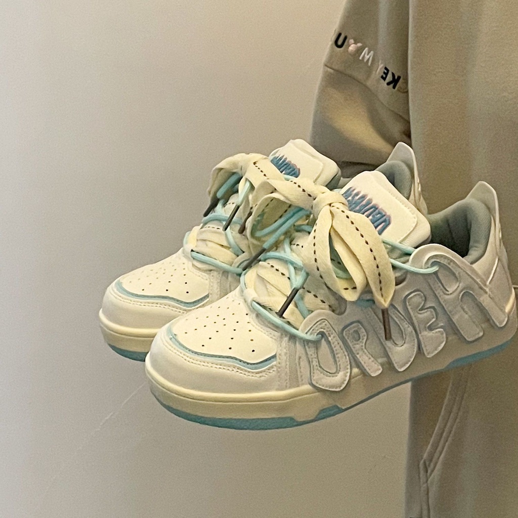 Giày Thể Thao Cột Dây Gọn Nhẹ Thoáng Khí Chống Trượt Thời Trang Xuân Hè