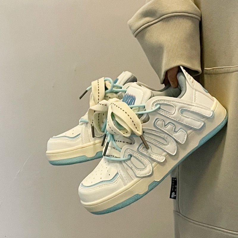 Giày Thể Thao Cột Dây Gọn Nhẹ Thoáng Khí Chống Trượt Thời Trang Xuân Hè