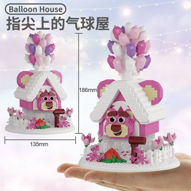 Bộ Đồ Chơi Lắp Ráp Lego Hình Ngôi Nhà Dâu Tây Gấu Ngôi Sao Bóng Bay Dailina DIY Cho Bé Trai Và Bé Gái B