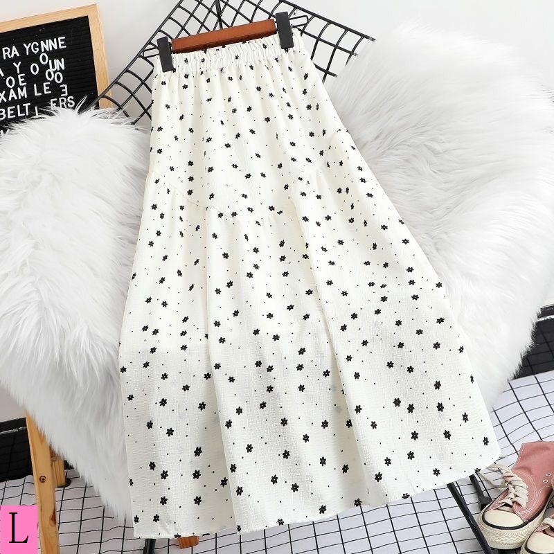 Chân Váy Voan Chữ a Dáng Xòe In Họa Tiết Hoa / Chấm Bi Xinh Xắn Thời Trang Mùa Hè Cho Bạn Gái