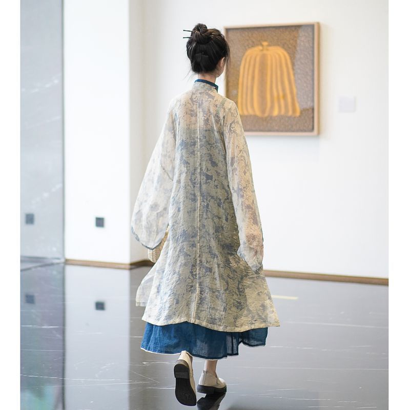 Bộ Hán Phục Gồm Áo Sơ Mi Cổ Đứng Phối Chân Váy Dài Thời Trang Mùa Xuân 2023 5.19