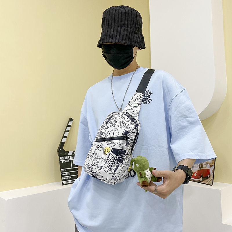 Túi Đeo Chéo Ngực Vải Oxford Cỡ Nhỏ Phong Cách Đường Phố Thời Trang Mùa Hè Mới Cho Nam