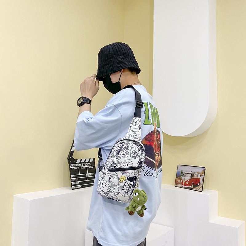 Túi Đeo Chéo Ngực Vải Oxford Cỡ Nhỏ Phong Cách Đường Phố Thời Trang Mùa Hè Mới Cho Nam