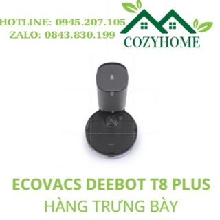 Robot Hút Bụi Lau Nhà Ecovacs DeeBot T8 AIVI PLUS (T8+) Tự Động Đổ Rác Khi Về Sạc ID Chính Hãng Ecovacs_ hàng trưng  bày