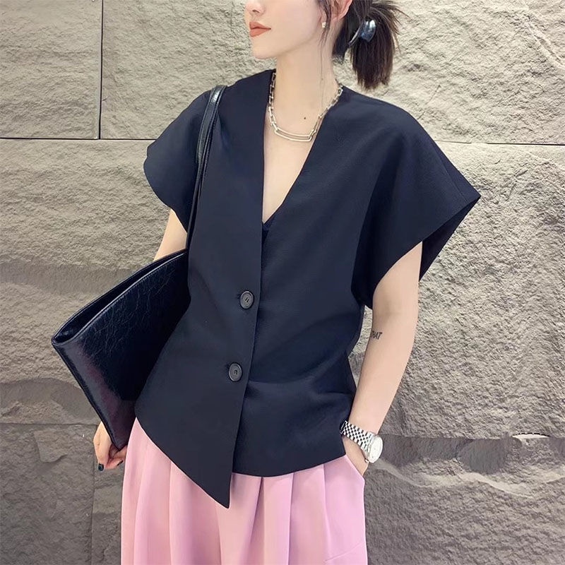 Hàng Mới Về Áo Vest Cổ Chữ V Cao Cấp Phong Cách Châu Âu Thời Trang Cho Nữ 23