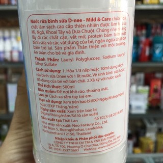 Nước rửa bình sữa & rau quả D-nee 500ml