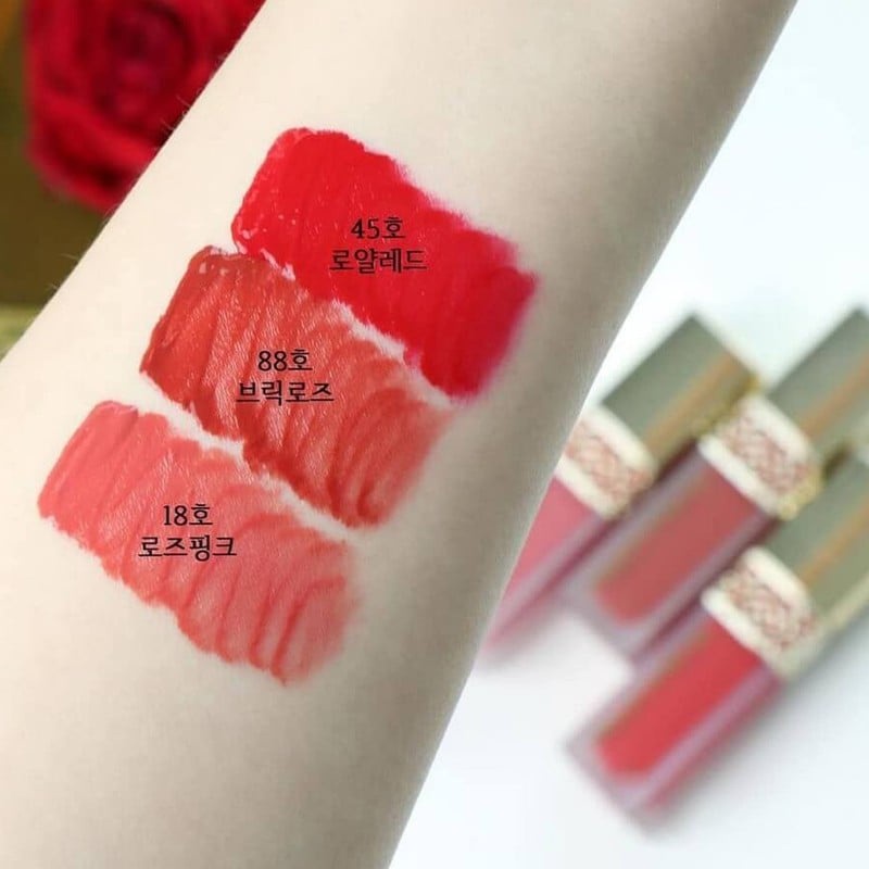 Son Kem Nhung Lì Whoo GJH Mi Velvet Liquid Lip Rouge Màu 45.Royal Red 2.3g