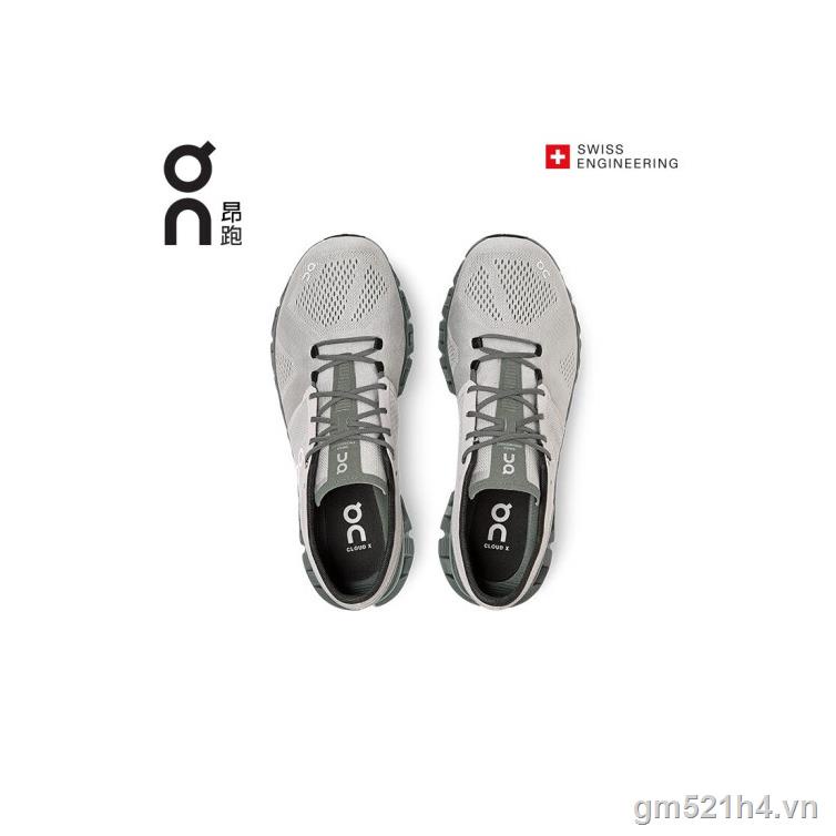 Giày Chạy Bộ Hấp Thụ Sốc Màu Xám 2023New On Cloud X