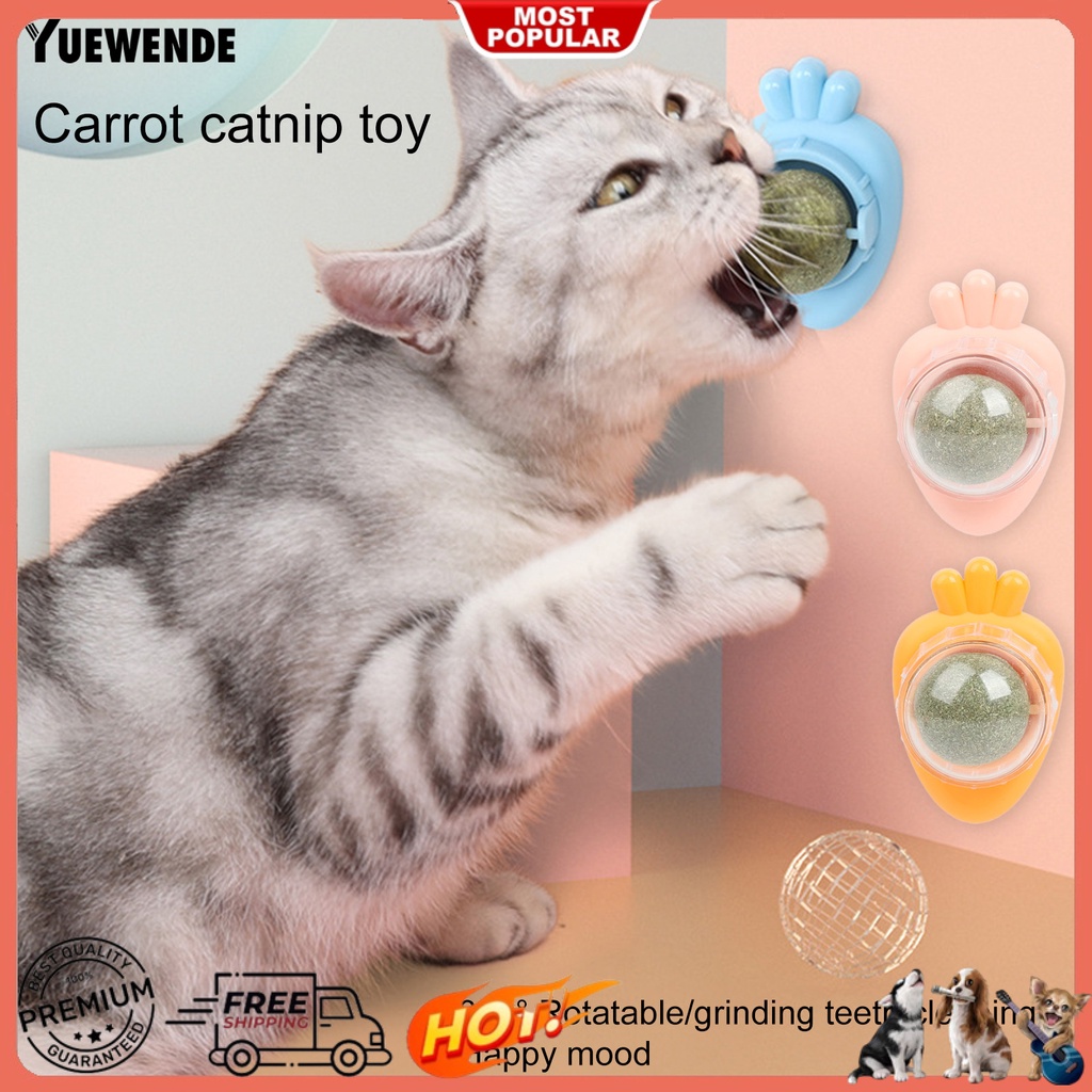 Đồ Chơi Nhai Cắn Chống Trầy Hình Củ Cà Rốt Xoay 360 Độ Cho Mèo Cưng