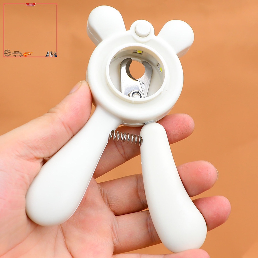 Kìm Cắt Móng Tay Có Đèn LED Đầu Sắc Nhọn Chống Văng Độ Cứng Cao Cho Thú Cưng