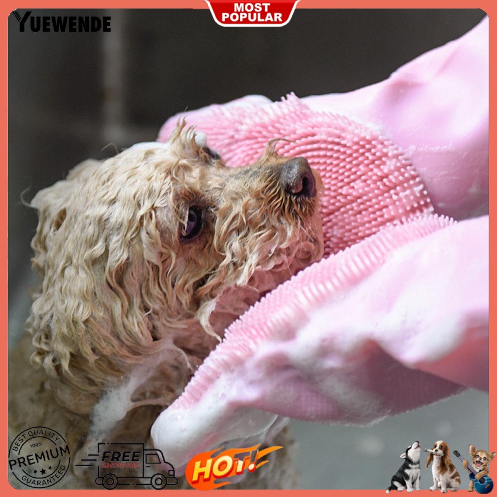 Găng Tay Massage Silicone Cho Thú Cưng Khi Tắm