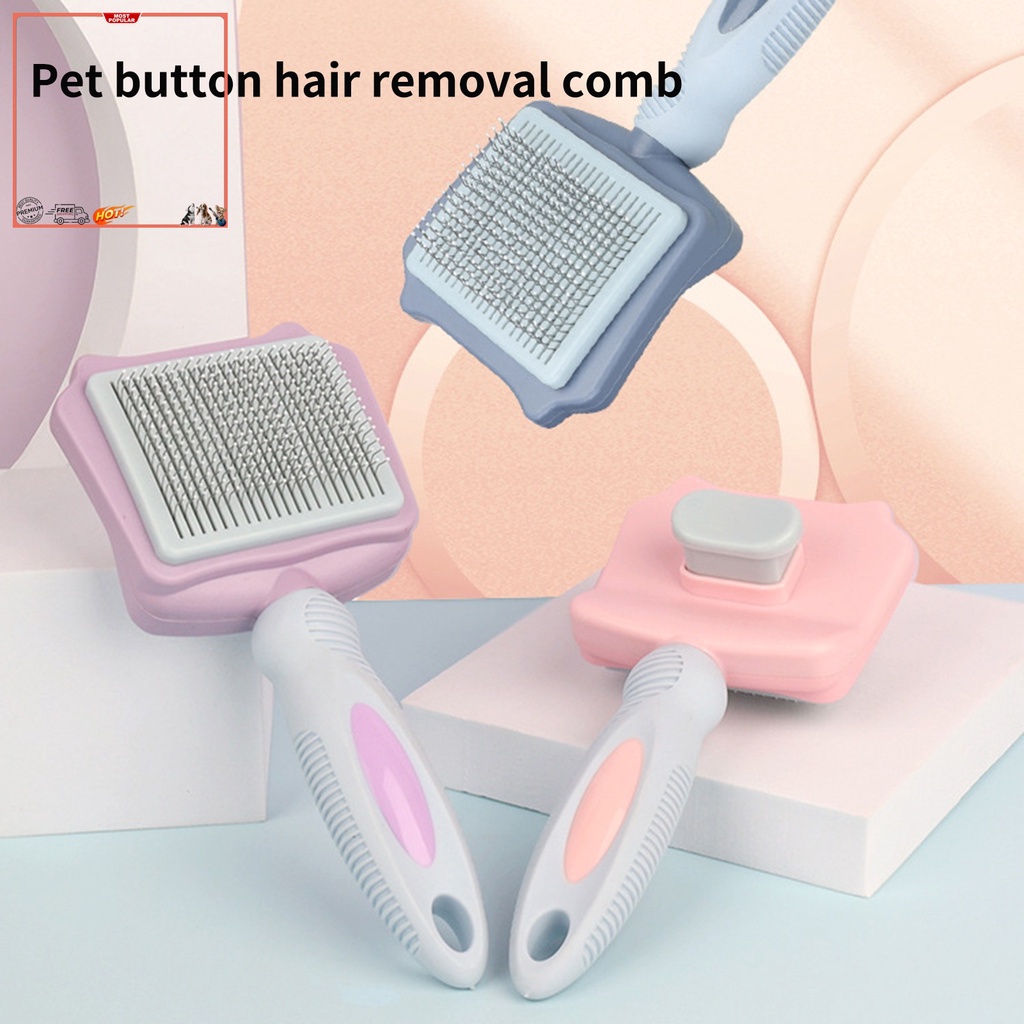 Lược Chải Lông Tự Dính Hình Chìa Khóa Hoạt Hình Thoải Mái Tiện Dụng Cho Thú Cưng