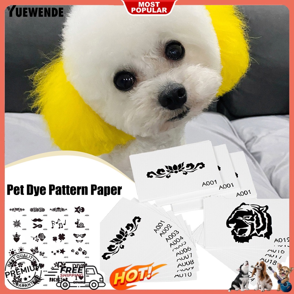 Bộ 24 Giấy Khuôn Dùng Nhuộm Màu Cho Thú Cưng Thân Thiện Với Môi Trường