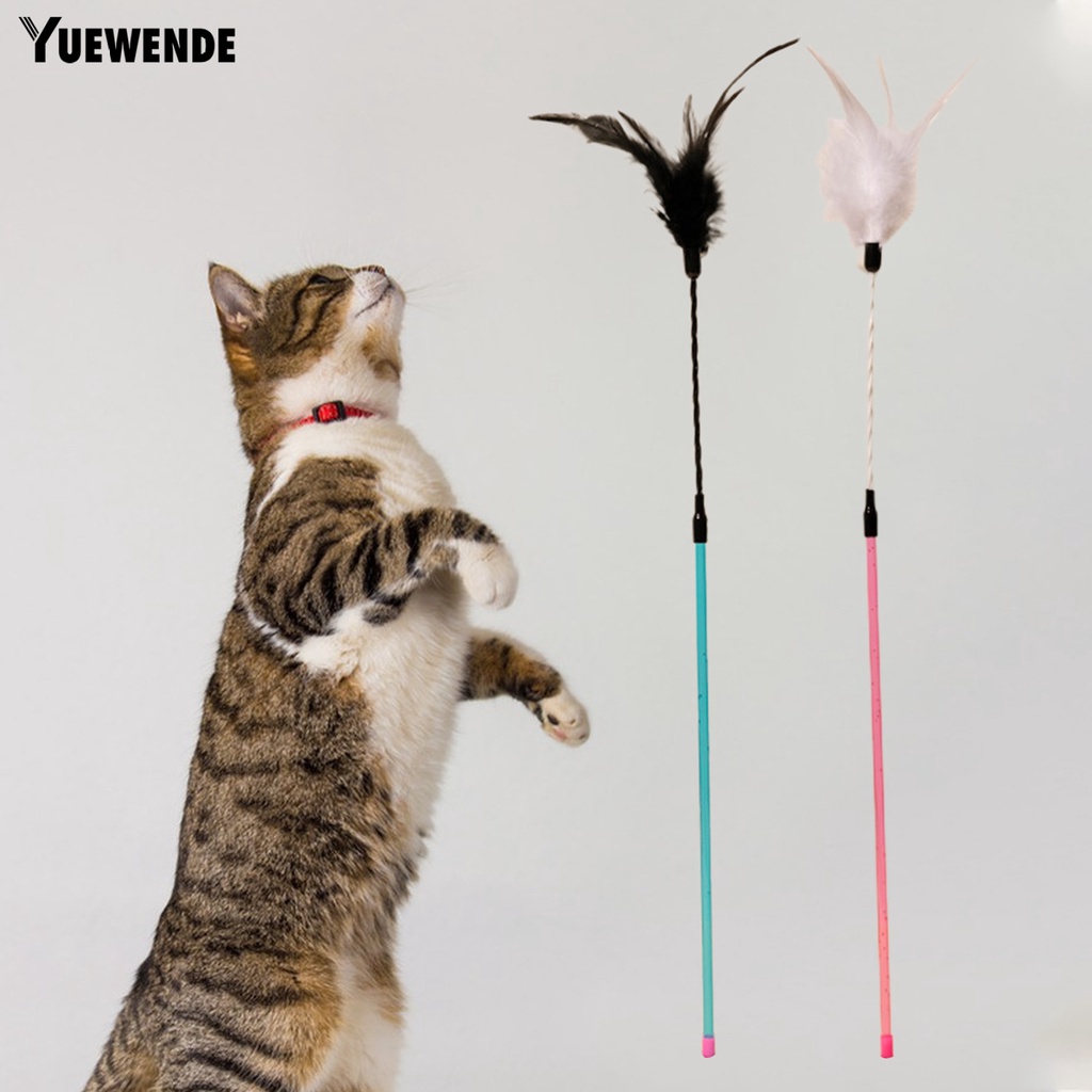 Gậy Lông Vũ Đồ Chơi Dài Chống Cắn Chống Trầy Xước Thoải Mái Tương Tác Với Mèo Cưng