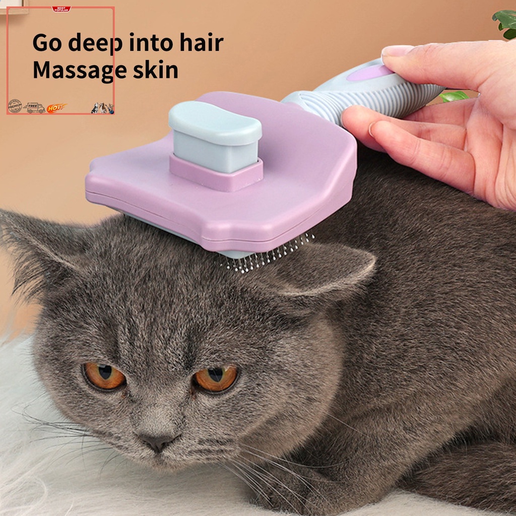 Lược Chải Lông Tự Dính Hình Chìa Khóa Hoạt Hình Thoải Mái Tiện Dụng Cho Thú Cưng