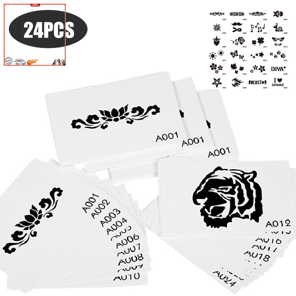 Bộ 24 Giấy Khuôn Dùng Nhuộm Màu Cho Thú Cưng Thân Thiện Với Môi Trường