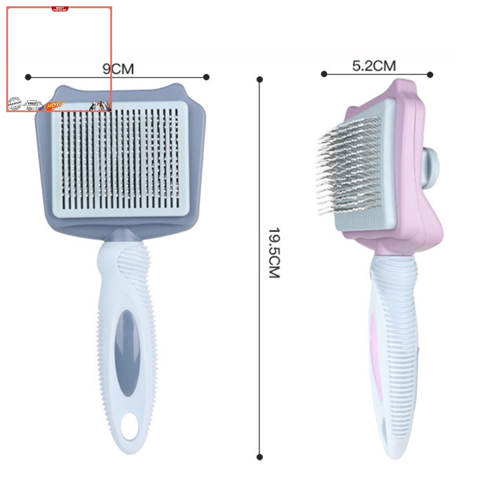 Lược Chải Lông Tự Dính Hình Chìa Khóa Hoạt Hình Thoải Mái Tiện Dụng Cho Thú Cưng