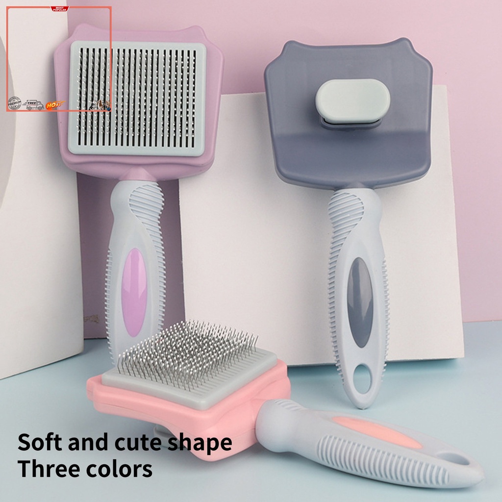 Lược Chải Lông Tự Dính Hình Chìa Khóa Hoạt Hình Thoải Mái Tiện Dụng Cho Thú Cưng