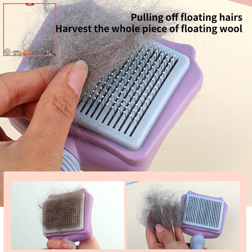 Lược Chải Lông Tự Dính Hình Chìa Khóa Hoạt Hình Thoải Mái Tiện Dụng Cho Thú Cưng