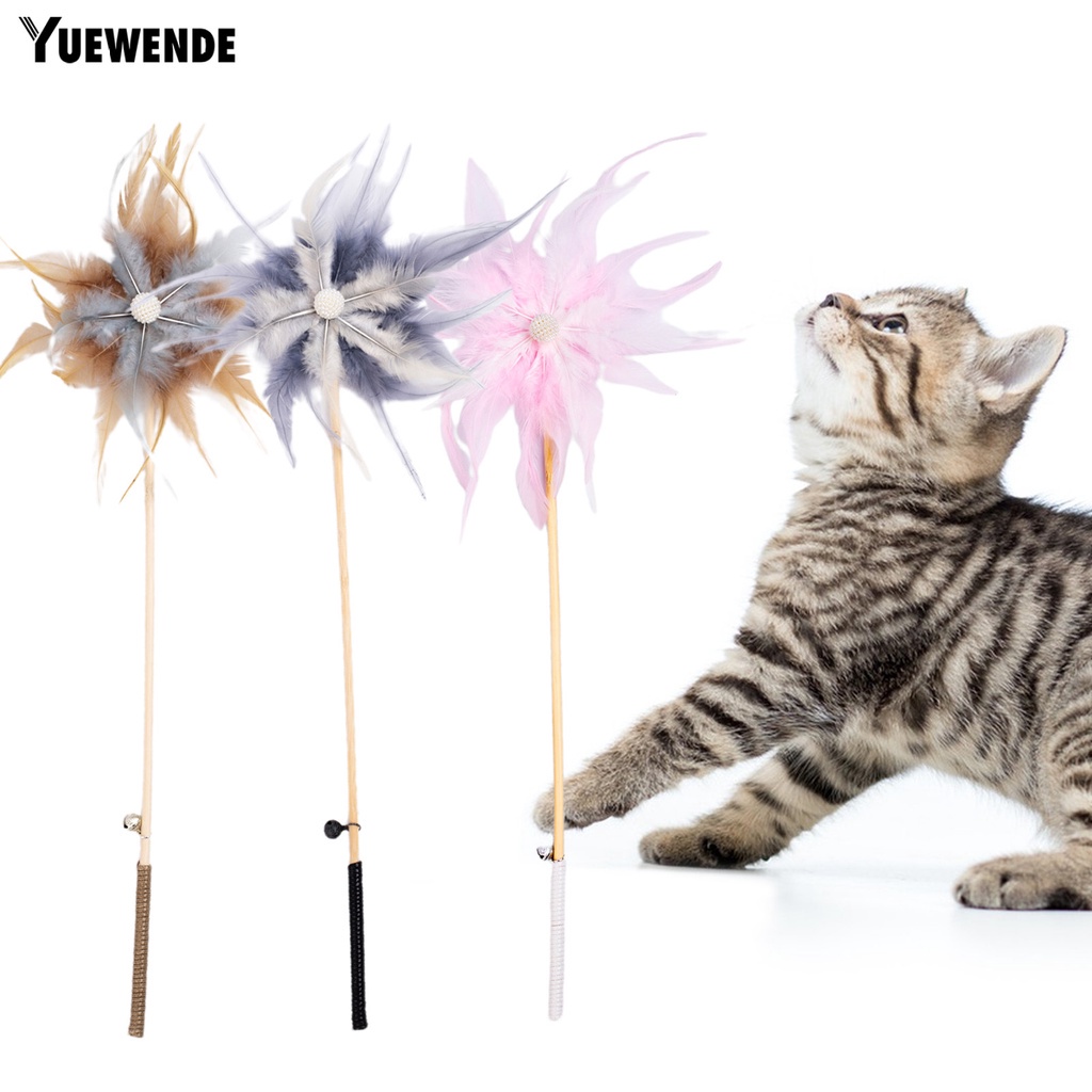 Gậy Trêu Chọc Mèo Gắn Lông Vũ Giả Gắn Chuông Không Dễ Vỡ