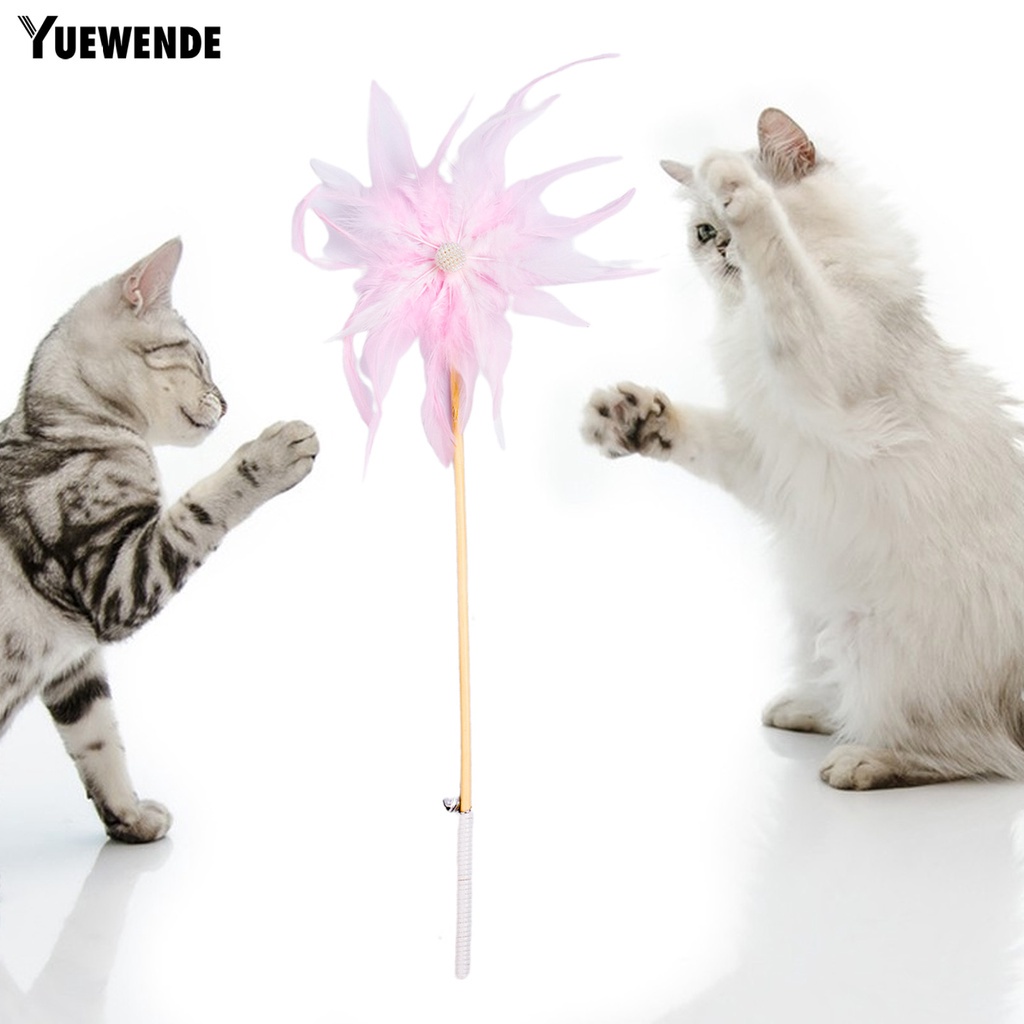 Gậy Trêu Chọc Mèo Gắn Lông Vũ Giả Gắn Chuông Không Dễ Vỡ