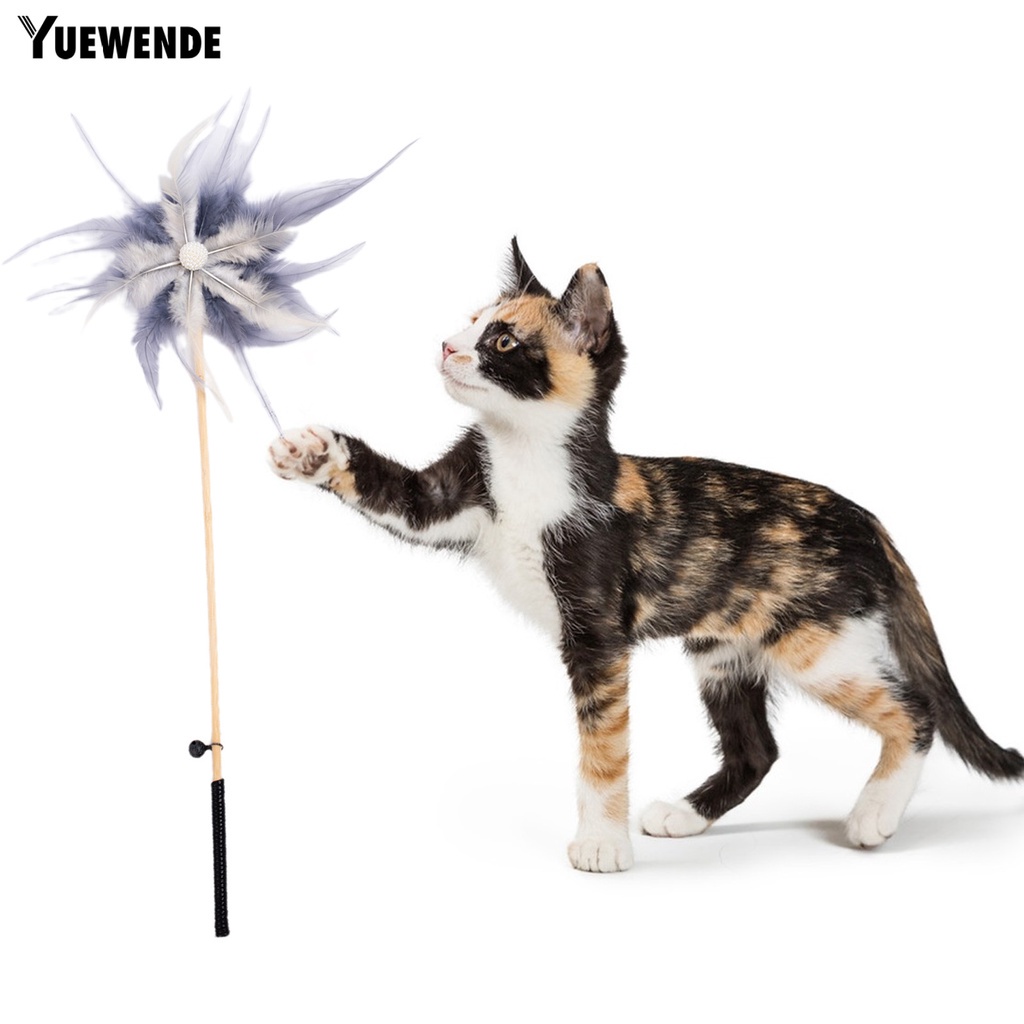 Gậy Trêu Chọc Mèo Gắn Lông Vũ Giả Gắn Chuông Không Dễ Vỡ
