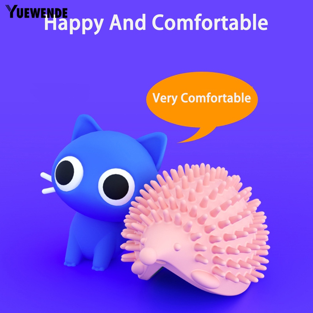 1 Bộ Lược Chải Lông Mềm Mại Chống Mòn Hình Nhím Hoạt Hình Dành Cho Thú Cưng