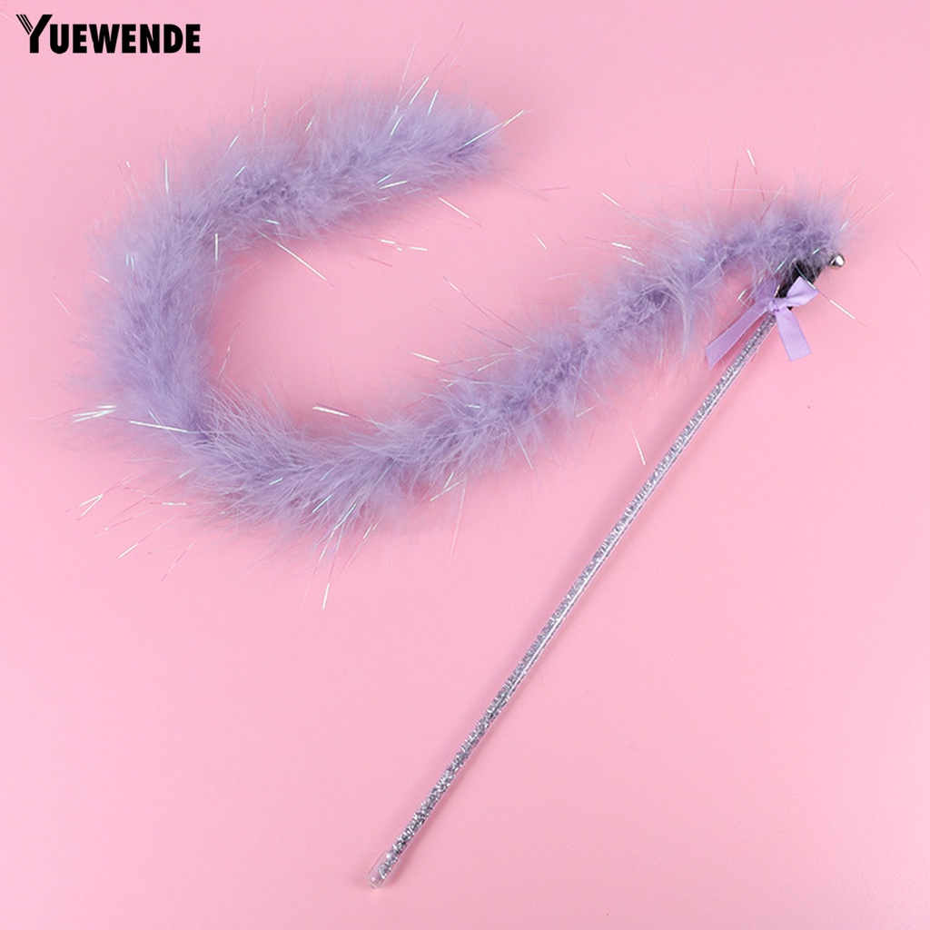 Gậy Trêu Mèo Bằng Nhựa Đính Lông Vũ Với Tay Cầm Dài Nhiều Màu Có Thể Tái Sử Dụng