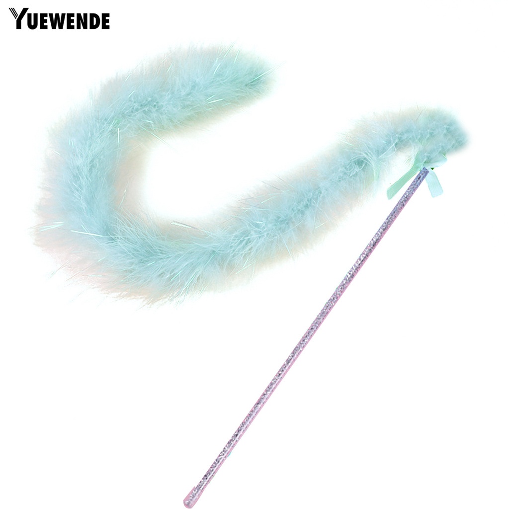 Gậy Trêu Mèo Bằng Nhựa Đính Lông Vũ Với Tay Cầm Dài Nhiều Màu Có Thể Tái Sử Dụng