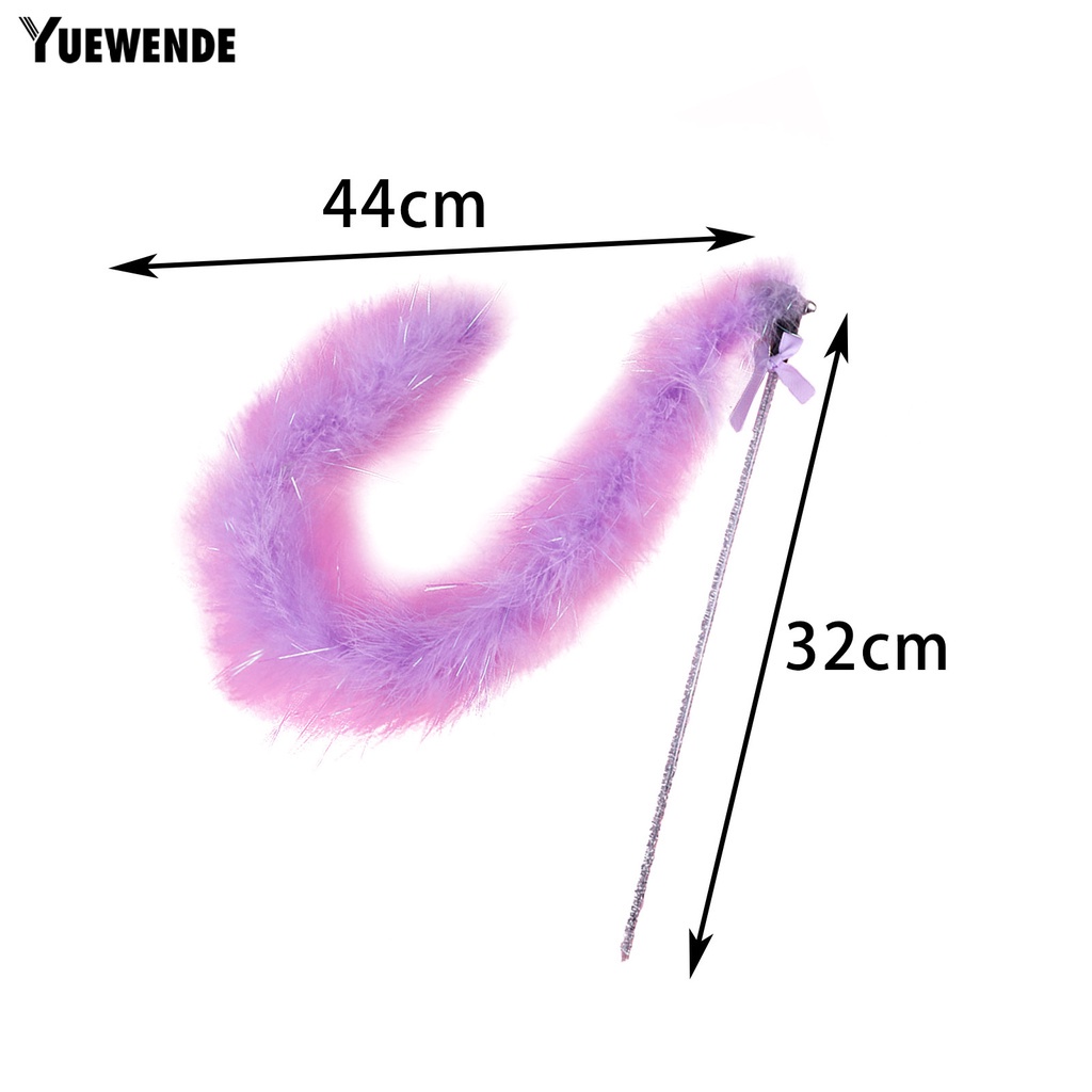 Gậy Trêu Mèo Bằng Nhựa Đính Lông Vũ Với Tay Cầm Dài Nhiều Màu Có Thể Tái Sử Dụng