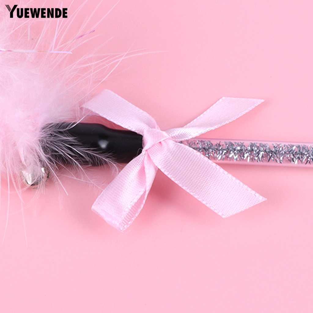 Gậy Trêu Mèo Bằng Nhựa Đính Lông Vũ Với Tay Cầm Dài Nhiều Màu Có Thể Tái Sử Dụng