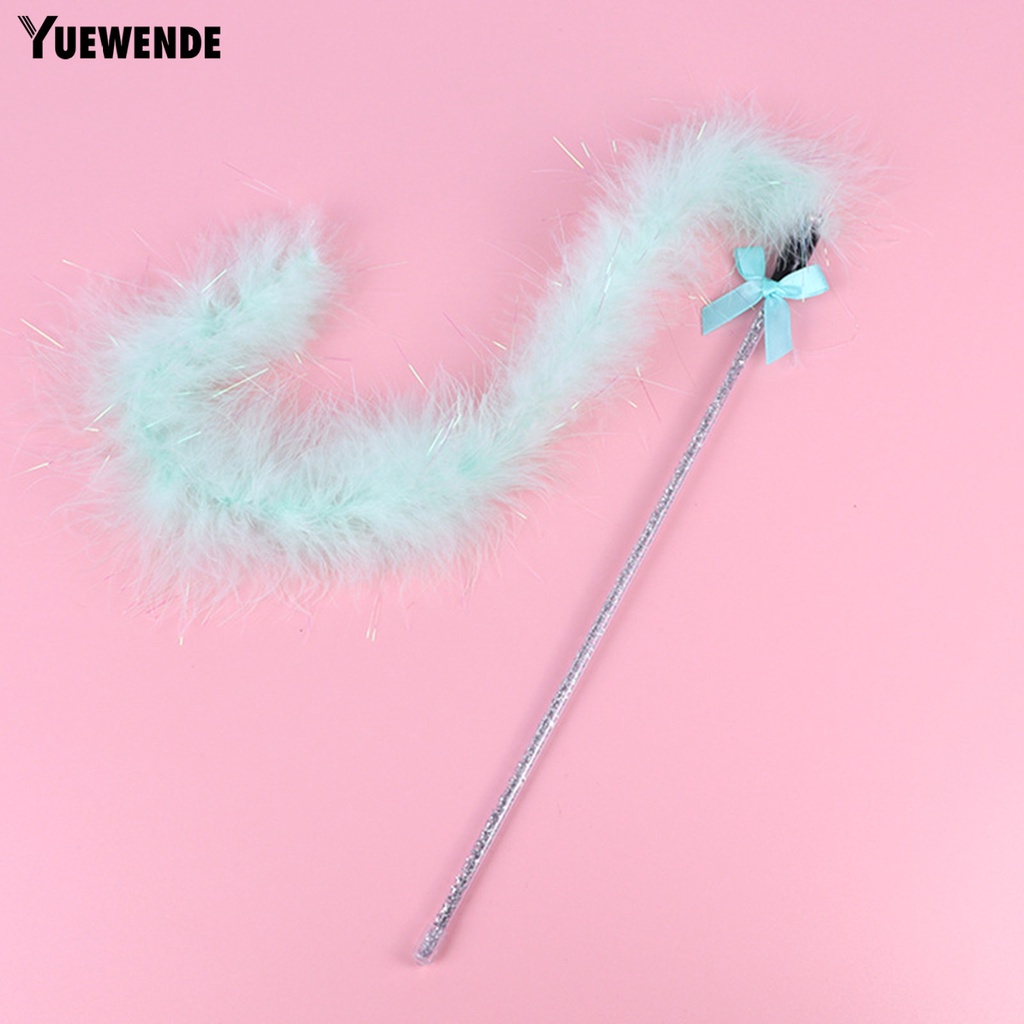 Gậy Trêu Mèo Bằng Nhựa Đính Lông Vũ Với Tay Cầm Dài Nhiều Màu Có Thể Tái Sử Dụng