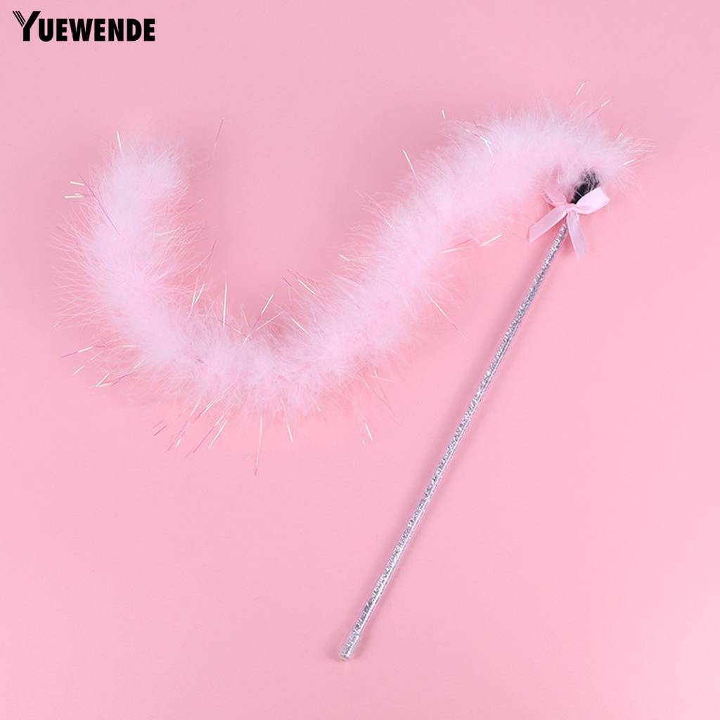 Gậy Trêu Mèo Bằng Nhựa Đính Lông Vũ Với Tay Cầm Dài Nhiều Màu Có Thể Tái Sử Dụng