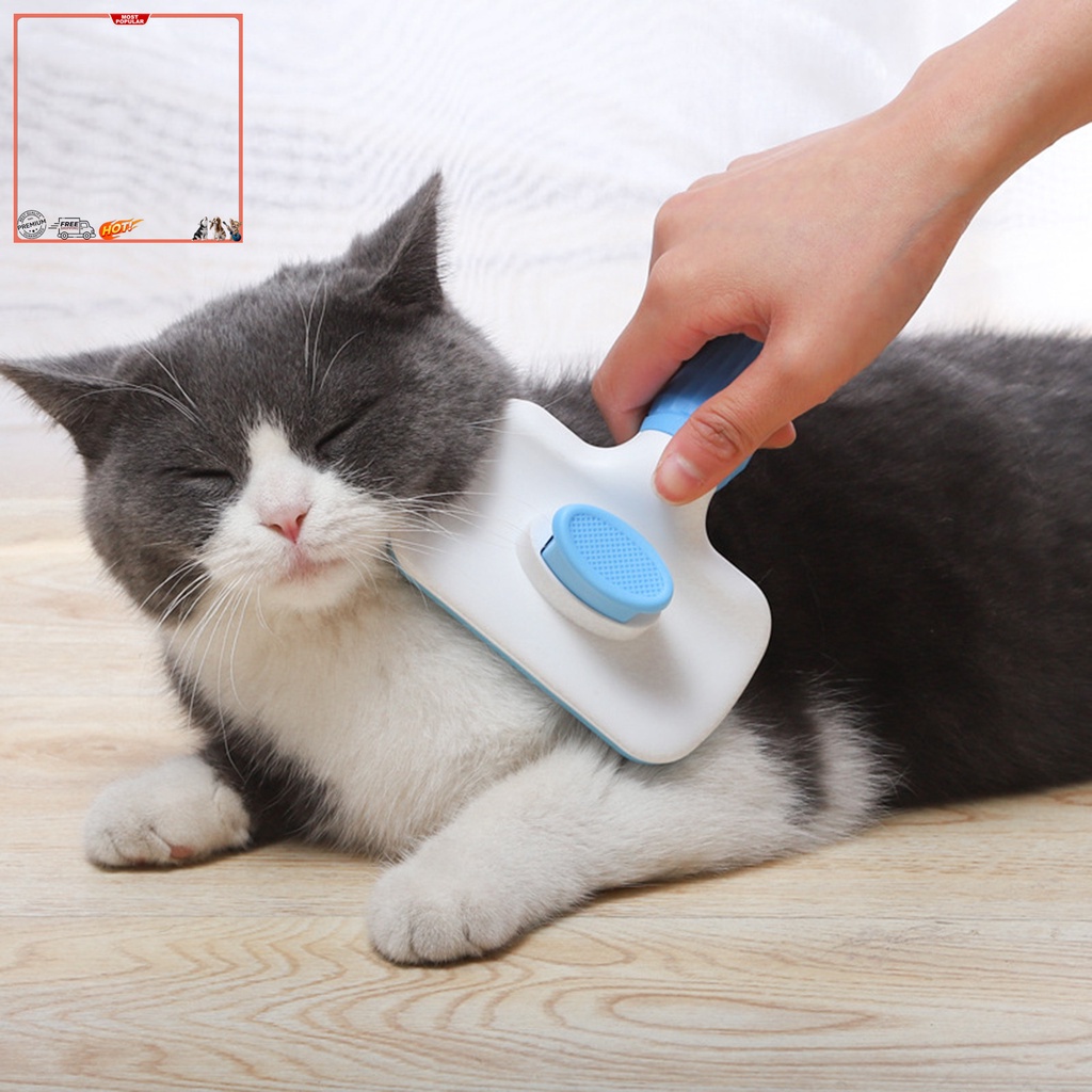 Lược Chải Lông Tự Động Mini Chống Trượt Có Tay Cầm Tiện Dụng Cho Thú Cưng