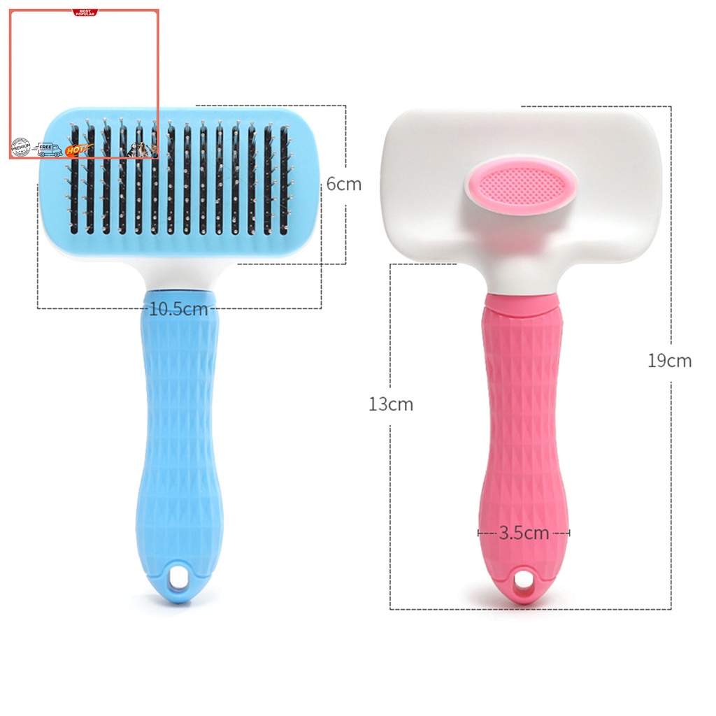 Lược Chải Lông Tự Động Mini Chống Trượt Có Tay Cầm Tiện Dụng Cho Thú Cưng